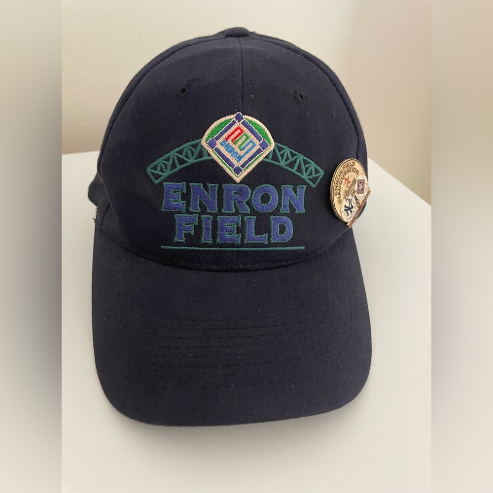Enron Field Inaugural Day Astros vs Yankees Hat And Pin